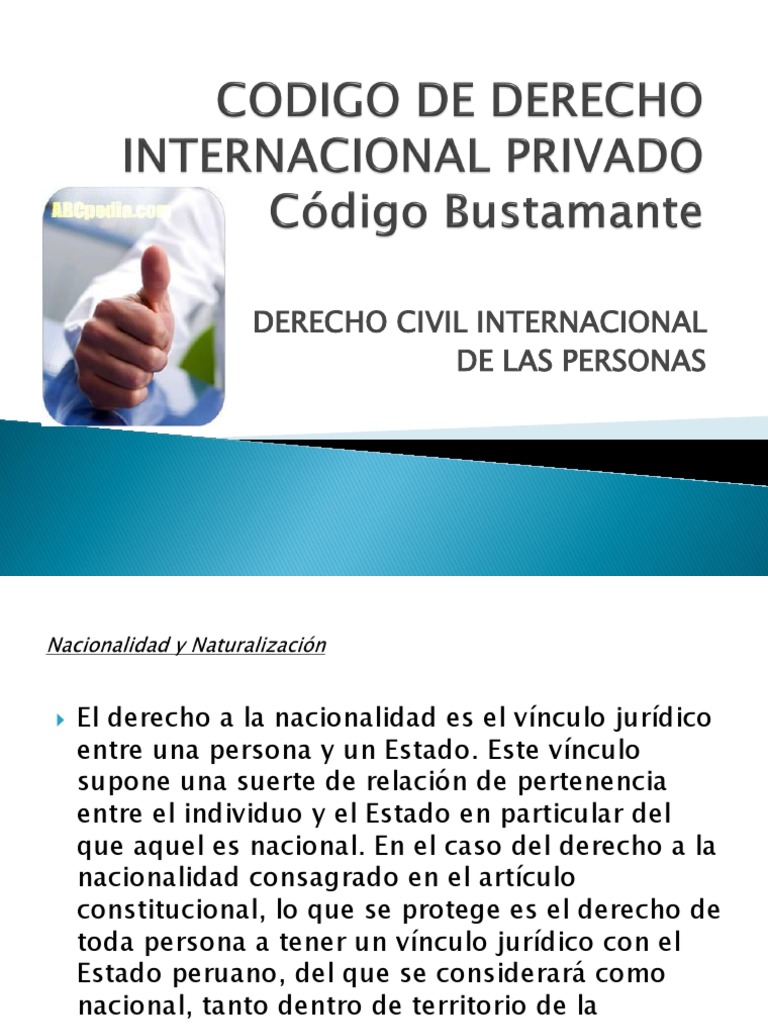 CODIGO DE DERECHO INTERNACIONAL PRIVADO.ppt | Matrimonio ...
