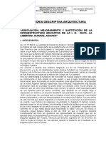 Memoria Descriptiva Arquitectura Proyecto Def. CN La Libertad