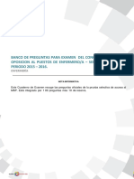 Banco de Preguntas Nro. 12 para Examen Del Concurso de Meritos Oposicion Al Puestos de Enfermero