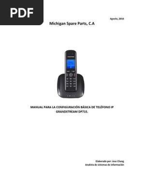 Manual Grandstream Dp715 Direccion Ip Contrasena