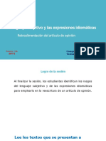 Curso: Comprensión y Redacción de Textos II. Sesión 13A. Retroalimentación de Artículo de Opinión (2017-2)