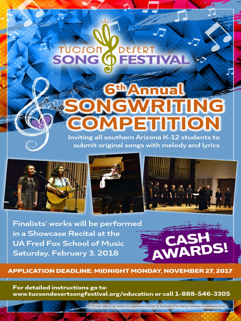 Southern Arizona K-12 Songwriting Contest | PDF