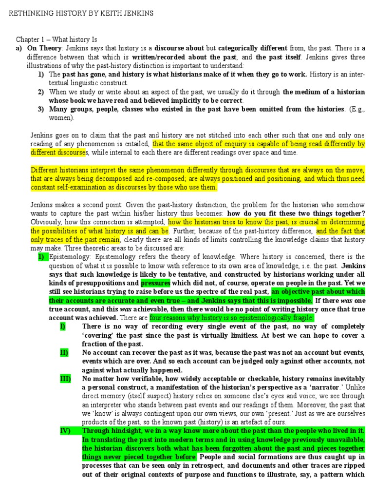 Keith Jenkins Notes Pdf Epistemology Ideologies