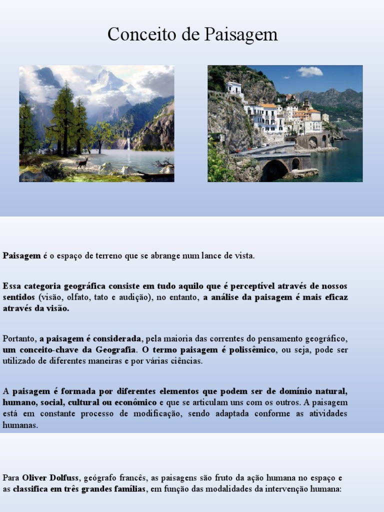 Conceito de Paisagem na Geografia | PDF | Geografia | Paisagem