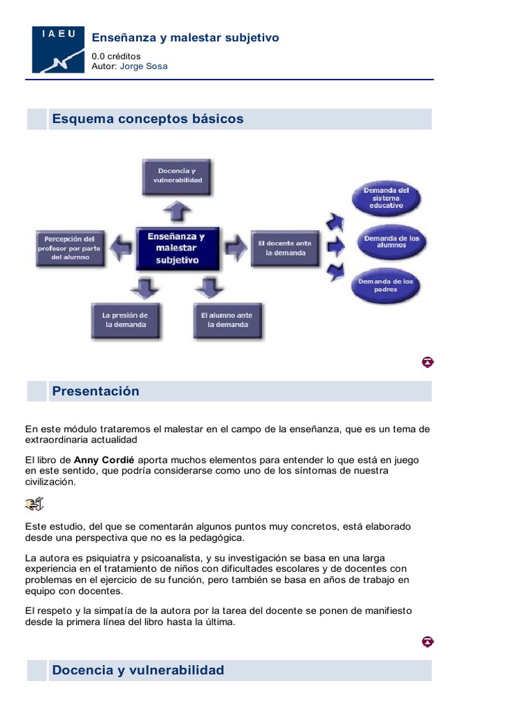Malestar Subjetivo en la Enseñanza | PDF | Psicoanálisis | Mente ...
