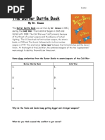 The Butter Battle Book Handout