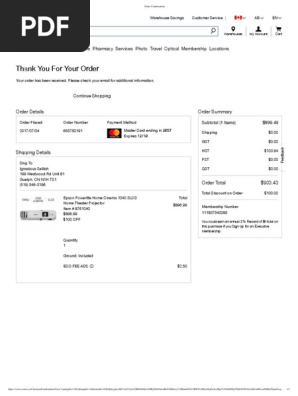 Order Confirmation