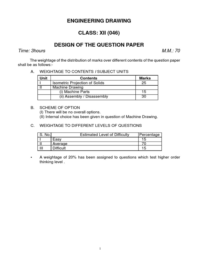 627 Sqpms Engineering Drawing Question Paper PDF PDF Screw Space