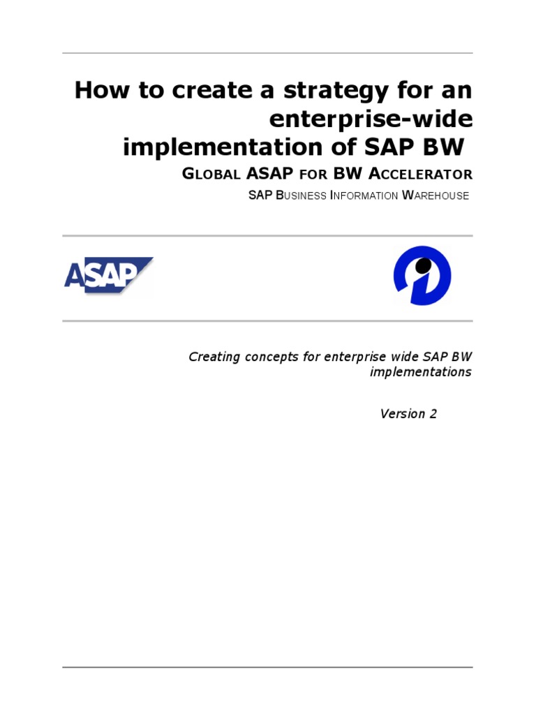 SAP BW Implementation Strategy Guide | PDF | Business Process | Sap Se