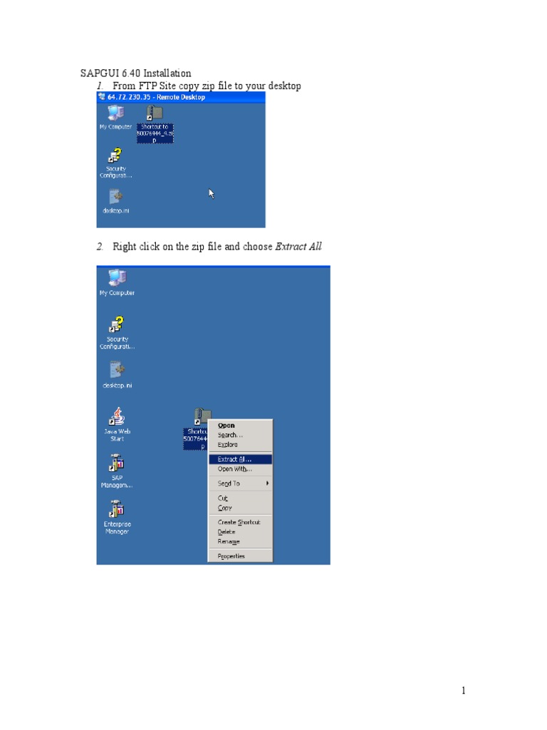 780 Sap Gui 640 Installation Guide With Step by Step Instructions | PDF