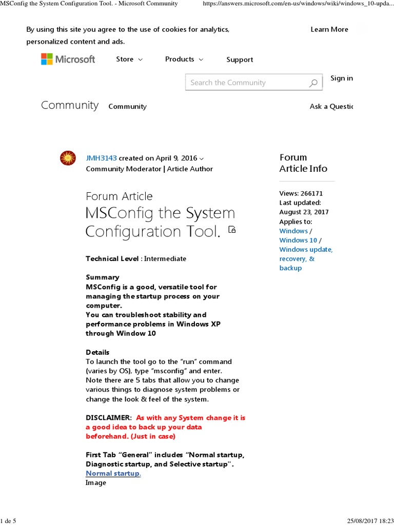MSConfig The System Configuration Tool | PDF | Booting