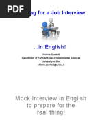 Profssa - Sportelli Preparing For A Job Interview in English PDF