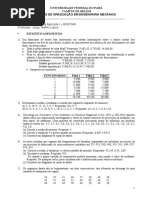 Lista de exercícios de estatística