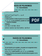 Raíces de polinomios: Teoremas y métodos de resolución