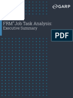 FRM Job Task Analysis:: Executive Summary
