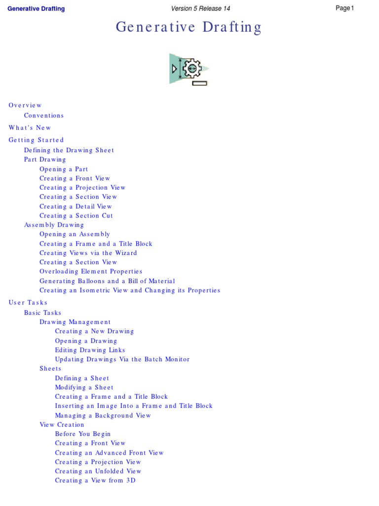 Generative Drafting User's Guide V5 | PDF