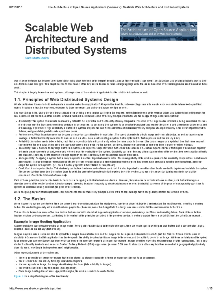 Scalable Web Architecture Principles | PDF | Cache (Computing) | Load ...