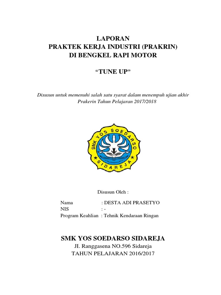 Laporan Praktek Kerja Industri Prakrin Tune Up