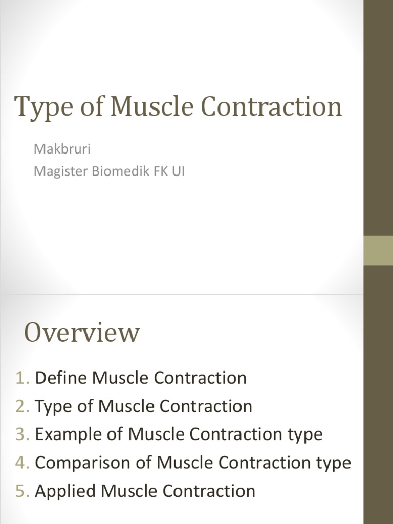 Types of Muscle Contraction Explained | PDF | Muscle Contraction | Muscle