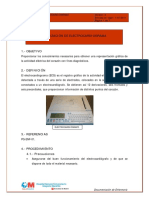 Electrocerdiograma Procedimiento.