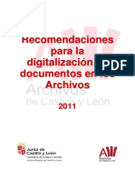 JCYLRecomendaciones Digitalizacion Archivos2011 PDF