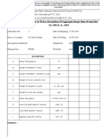 Specific Gravity & Water Absorption of Aggregate Larger Than 10 MM Size