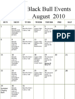 Black Bull Events Calendar August 2010