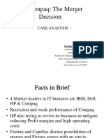 Case Analysis HP Compaq The Merger Decision