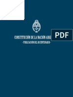 Constitucion de La Nacion Argentina Publicacion Del Bicent PDF