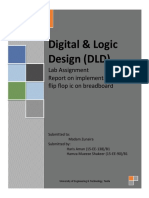 Digital & Logic Design (DLD) : Lab Assignment Report On Implementation of D Flip Flop Ic On Breadboard