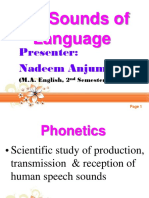 The Sounds of Language: Presenter: Nadeem Anjum