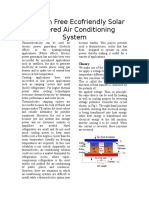 Peltier Effect Based Solar Powered Air Conditioning System