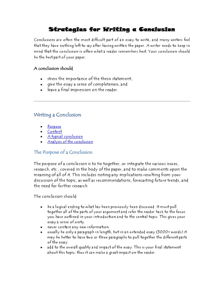 Strategies concluding essays picture