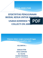 Efektifitas Penggunaan Modal Kerja Untuk Kegiatan Usaha Koneksi