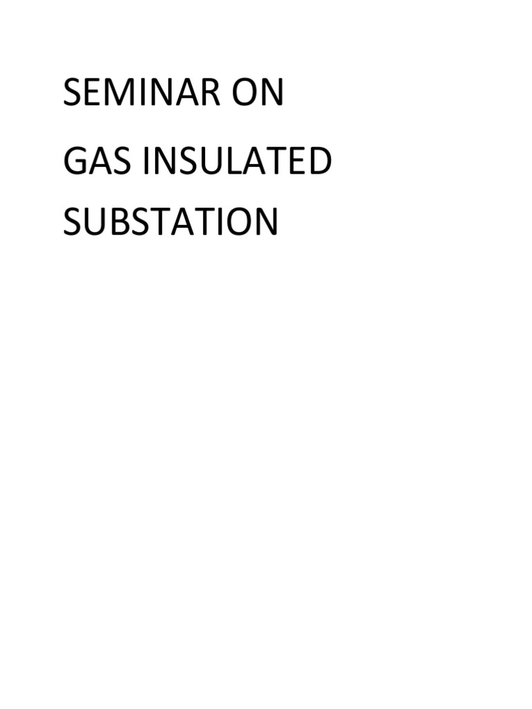 Gas Insulated Substation Overview | PDF | Electrical Substation ...