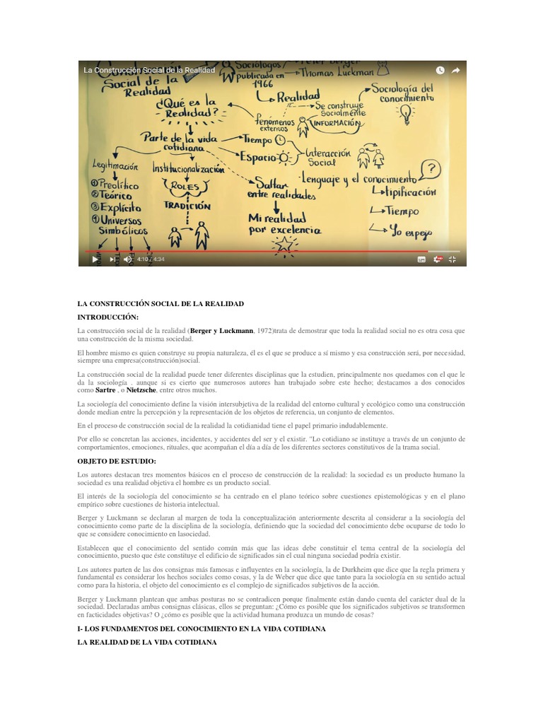 La Construcción Social de la Realidad | PDF | Socialización | Conocimiento