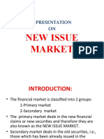 New Issue Market: Presentation ON