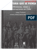 FONTANA, JOSEP - La Historia Que Se Piensa (Conferencias, Clases y Conversaciones en Chile) (Por Ganz1912)