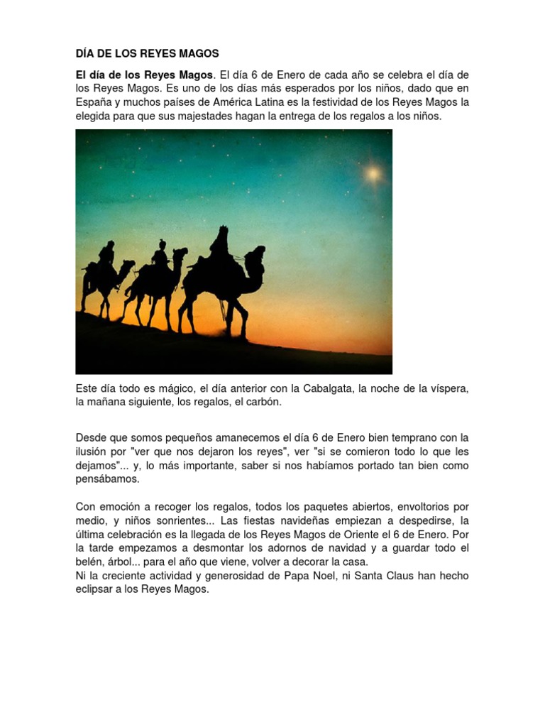 DÍA DE LOS REYES MAGOS.docx Días festivos Religión y creencia