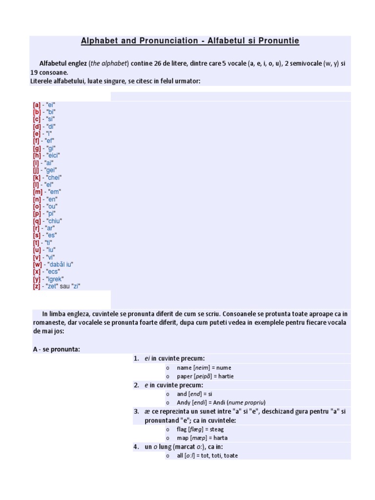 143195805 Pronuntie Engleza Docx