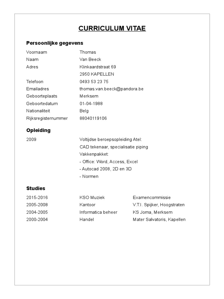 CV Thomas | PDF