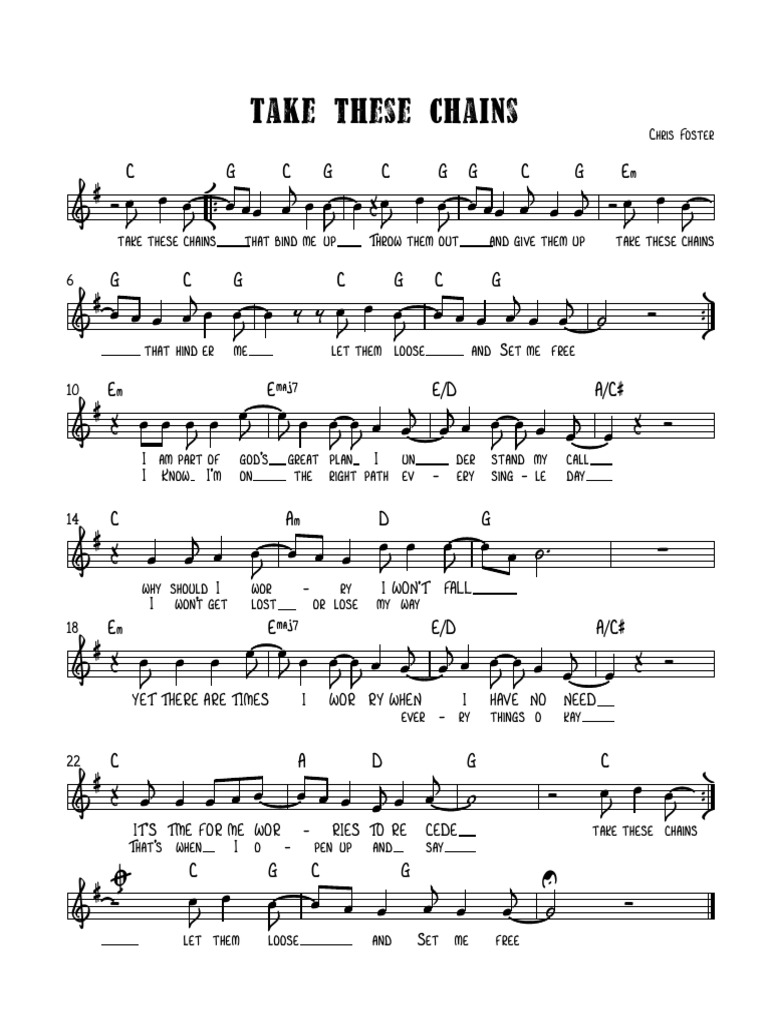 Take These Chains Vocal PDF