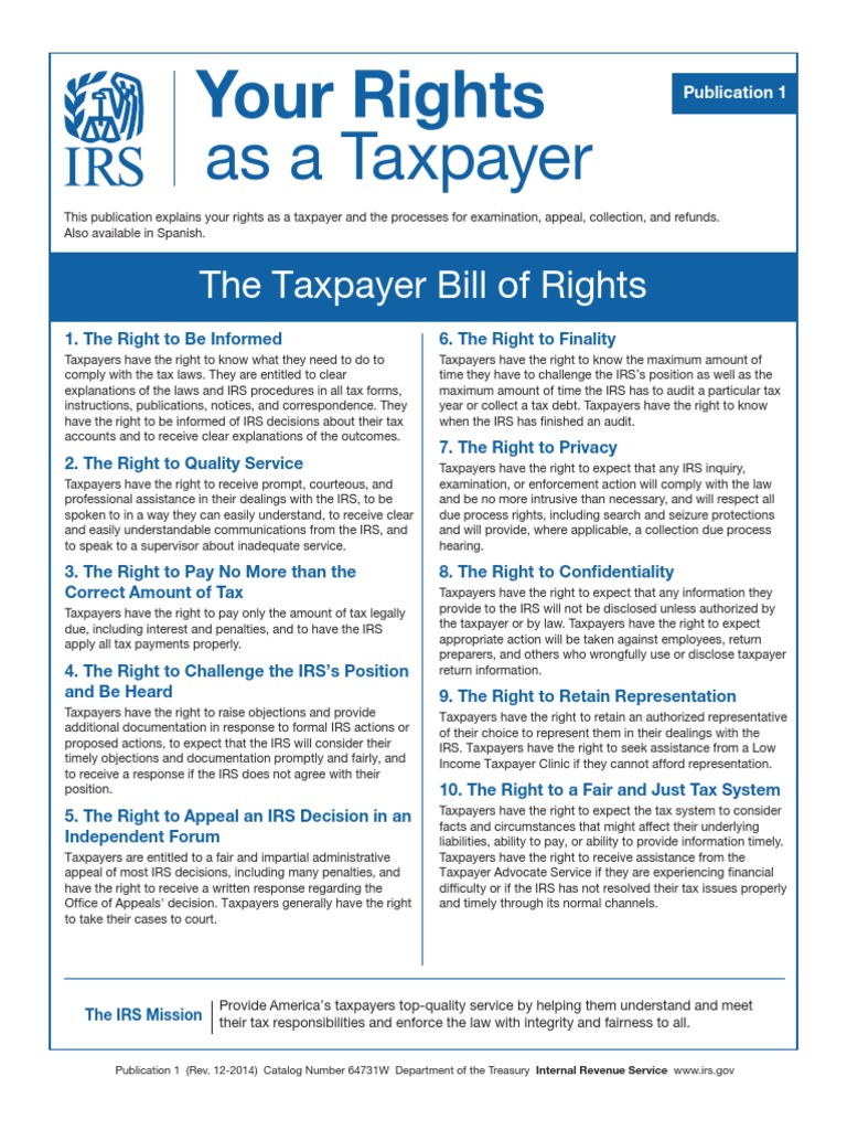 Taxpayer Rights and IRS Services Guide | PDF