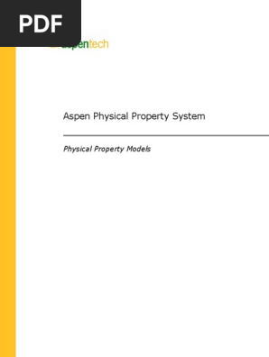 Aspen physical property system