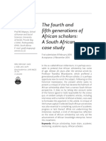 The Fourth and Fifth Generations of African Scholars