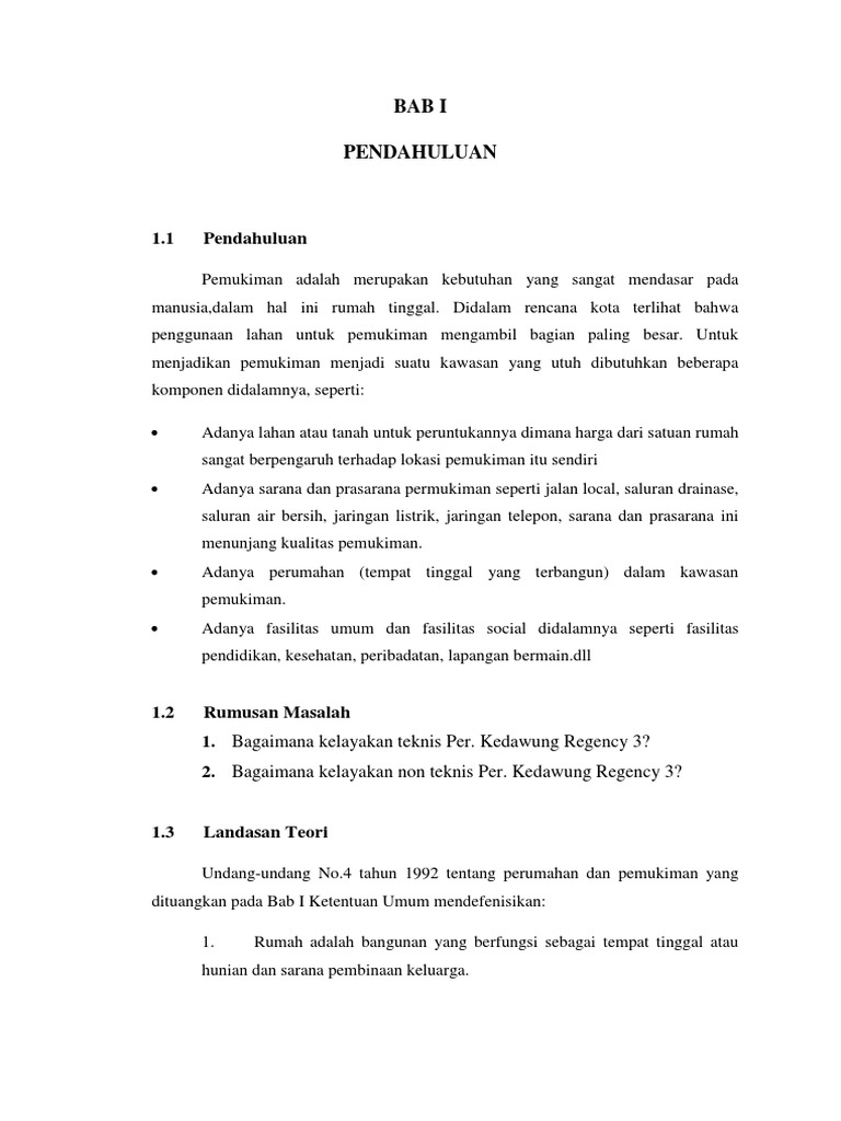 Laporan Survey Perumahan 2 Pdf