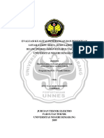 Evaluasi Kualitas Penerangan Dan Penentuan Letak Lampu Serta Jenis Lampu Pada Ruang Perkuliahan E2 Fakultas Teknik Universitas Negeri Semarang