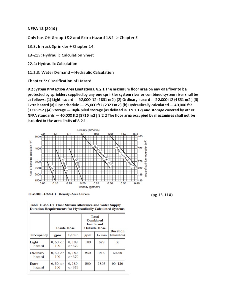 NFPA 13: Ordinary Hazard Design Guide | PDF | Science & Mathematics ...