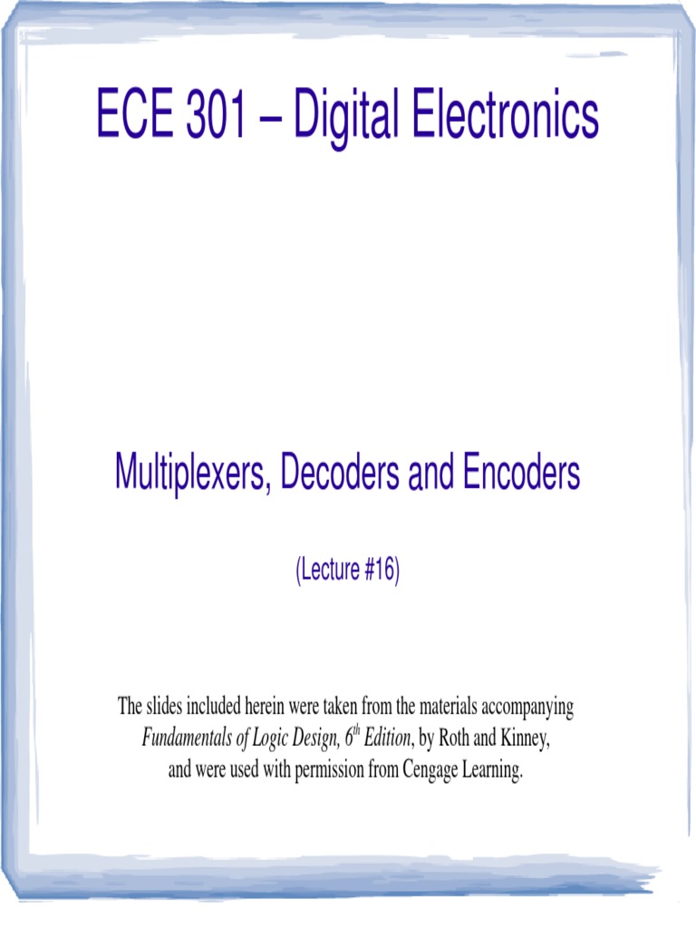 Multiplexer, Decoder and Encoder PDF | PDF | Electronic Circuits ...