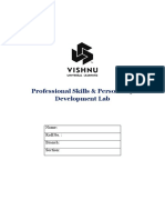 Professional Skills and Personality Development(PSPD)